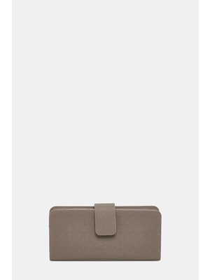 Vakko Mink Monogram Wallet