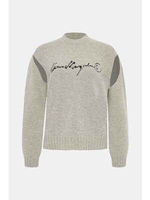 Maıson Margıela Mm6 Grey Melange Sweater