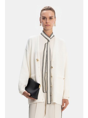 Fabiana Filippi Fabıana Fılıppı Ecru Wool Knit Sweater
