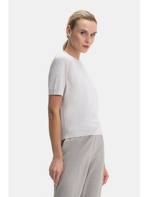 Vakko Beige Crew Neck Wool Knitwear