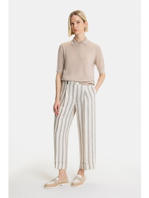 Vakko By Peserıco Beige Trousers