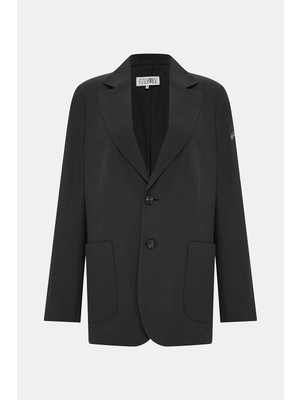 Maıson Margıela Mm6 Black Buttoned Jacket