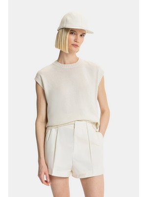 Fabiana Filippi Fabıana Fılıppı Ecru Crew Neck Knit Sweater