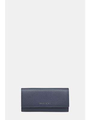 Orciani Orcıanı Navy Leather Wallet