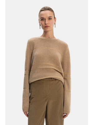 Fabiana Filippi Fabıana Fılıppı Camel Sequined Wool Knit Sweater