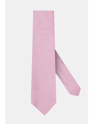 Vakko Pink Micro Pattern Silk Tie