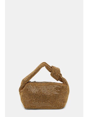 Vakko Gold Stone-Embellished Bag