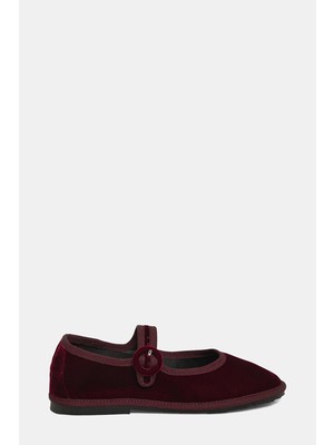 Ilıo Smeraldo Burgundy Ballet Flats