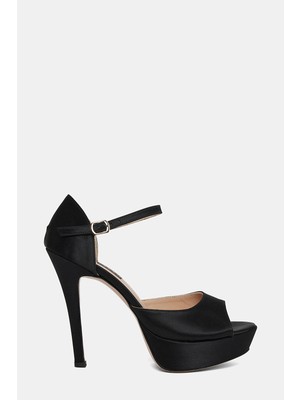Vakko Black Satin Shoes