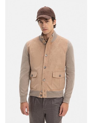 Vakko By Gran Sasso Long Sleeve Buttoned Wool Cashmere Cardigan Jacket
