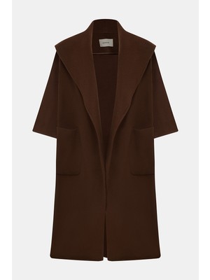 Vakko Russet Brown Cashmere/silk Coat