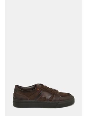 Santoni Santonı Lace-Up Leather Sneakers