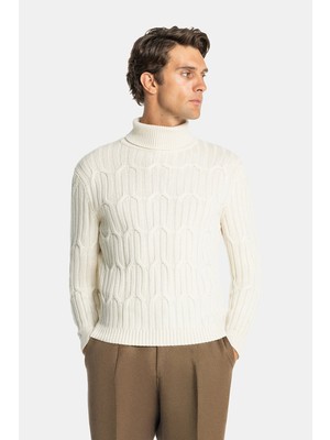Vakko By Danıele Fıesolı Turtleneck Cashmere Knit Sweater