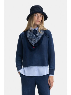 Vakko Navy Sweatshirt