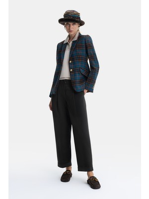 Vakko Black Straight-Leg Trousers
