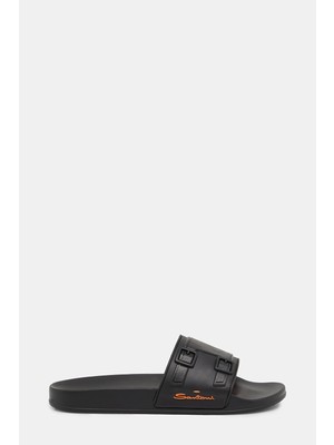 Santoni Santonı Black Slippers