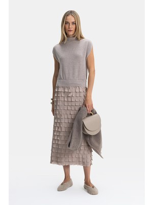 Vakko By Peserıco Powder Pink Knit Blend Dress