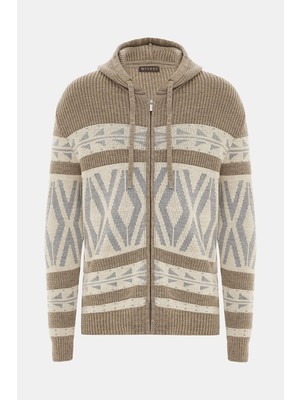 Vakko Brown Knit Sweater