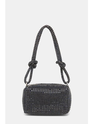 Vakko Navy Stone Embellished Bag