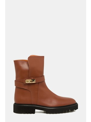 Vakko Tan Leather Boots