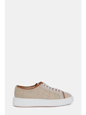 Santoni Santonı Beige Suede Sneakers