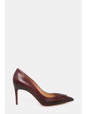 Santoni Santonı Burgundy Leather Shoes