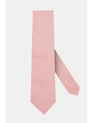 Vakko Pink Micro Pattern Silk Tie