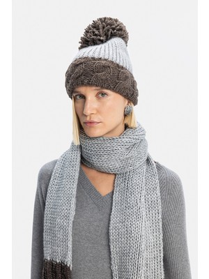 Cıntellı E Galluzzo Light Grey Beanie