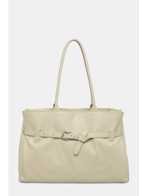Coccınelle Ecru Leather Bag