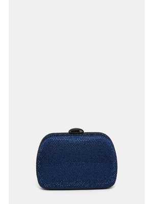 Vakko Navy Stone Embellished Bag