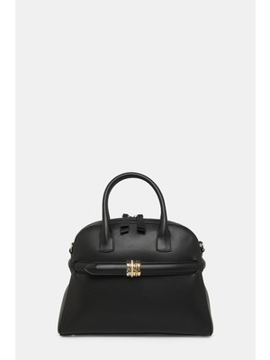 Vakko Black Leather Bag
