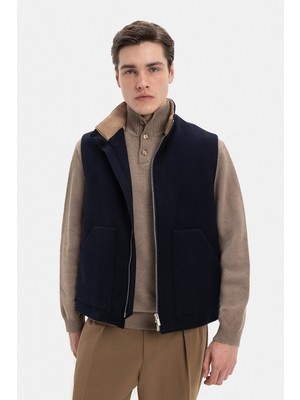 Vakko Stand Collar Vest