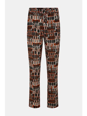 Vakko Geometric Pattern Trousers