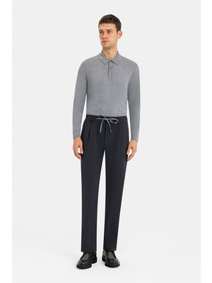 Vakko By Berwıch Navy Trousers