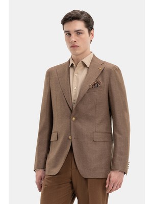Vakko Single-Breasted Half-Lined Blazer