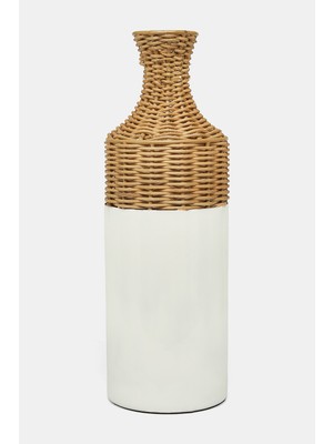 Vakko Bamboo Detail Iron Vase