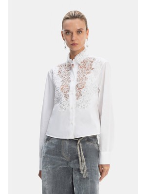 Ermanno Scervino Ermanno Scervıno White Lace Shirt