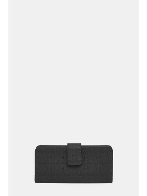 Vakko Black Monogram Wallet