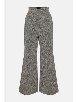 Rochas Grey Melange Straight-Leg Trousers