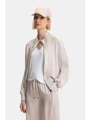 Vakko By Lorena Antonıazzı Beige Zippered Sweatshirt