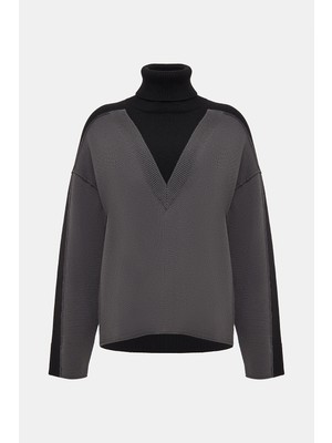 Maıson Margıela Mm6 Grey Melange Sweater