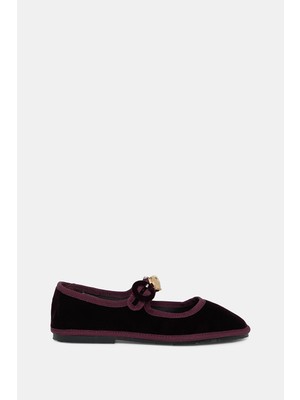 Ilıo Smeraldo Burgundy Ballet Flats