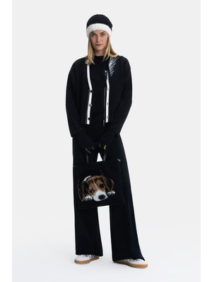 Vakko Black Wide-Leg Trousers