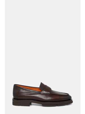 Santoni Santonı Leather Loafer Shoes