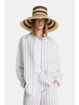 Vakko By Lorena Antonıazzı White Striped Shirt