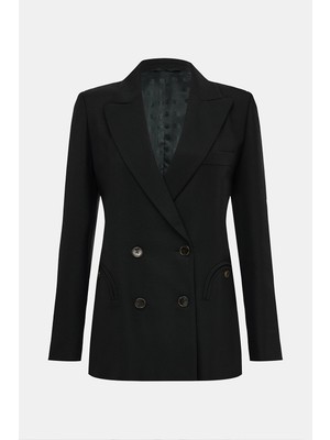 Blaze Black Buttoned Jacket