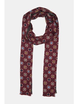 Vakko Patterned Cashmere Silk Scarf