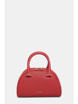 Vakko Red Monogram Bag