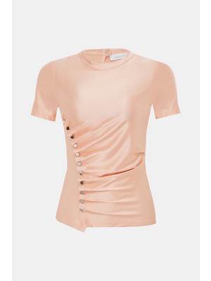 Rabanne Salmon Short Sleeve Blouse