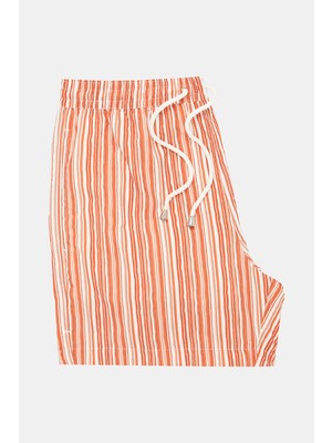 Vakko Coral Patterned Swim Shorts